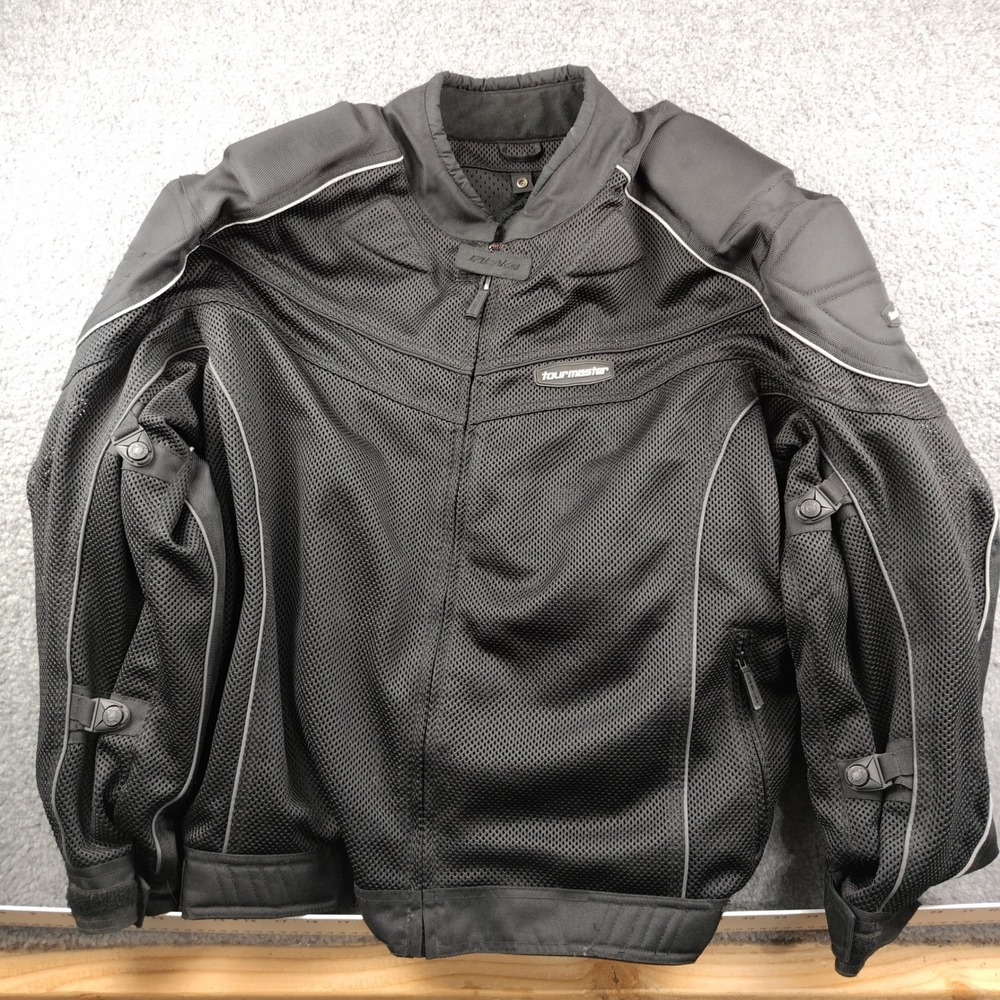 Tourmaster Intake Series 2 Jacket Mens 4XL Black Mesh Armor Motorcycle Protector